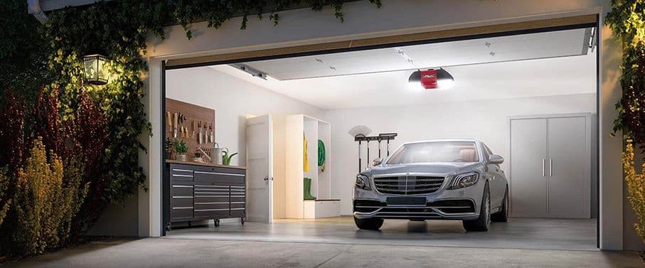 LiftMaster garage door opener installed in a Pueblo garage